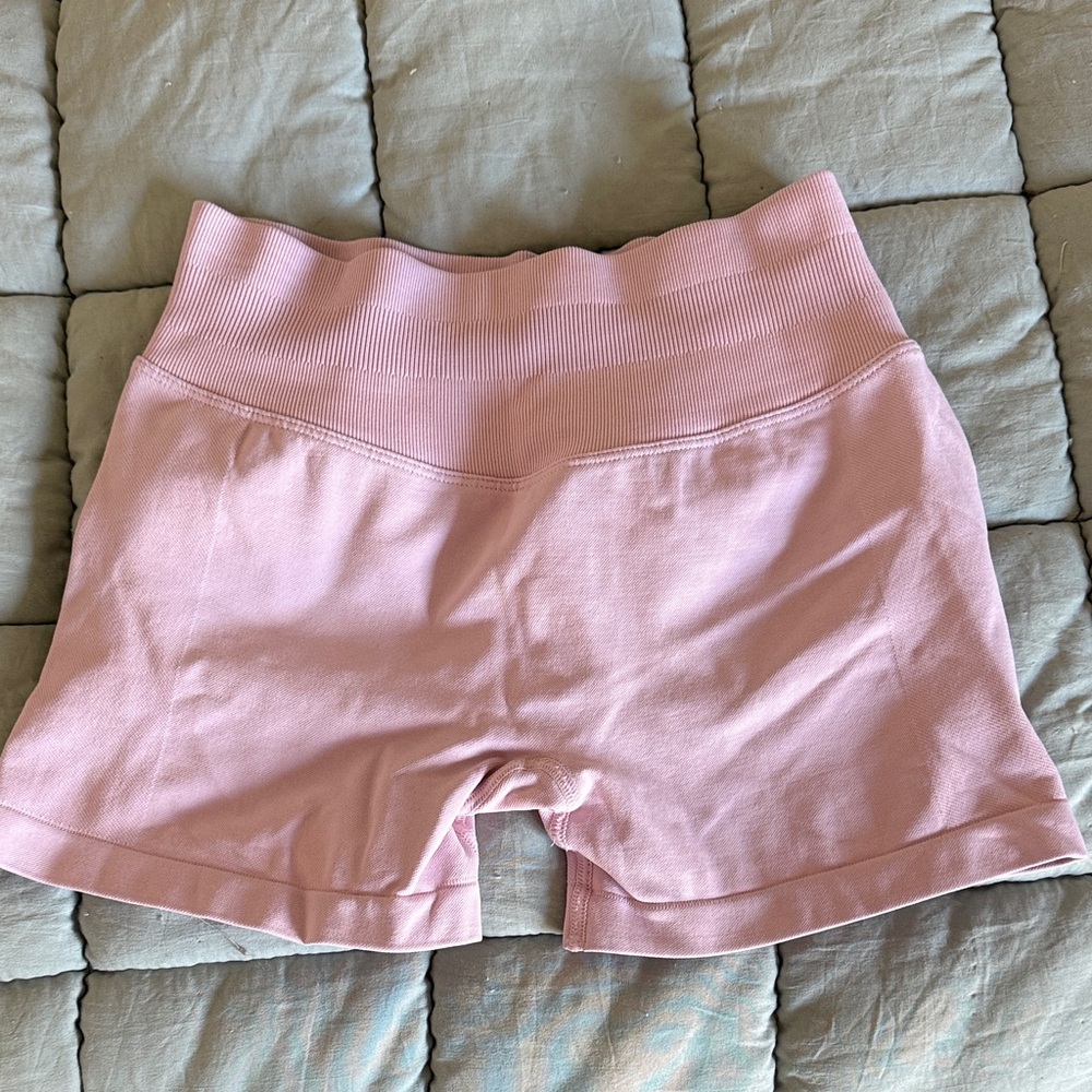 Pink High-Waisted Shorts